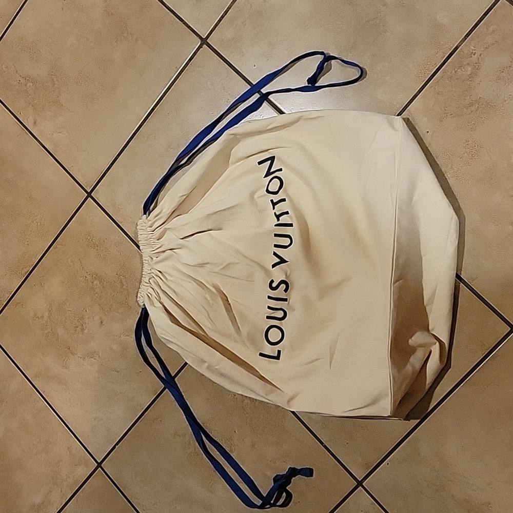 Authentic Louis Vuitton Large Canvas Dustbag 24.5"x 20" & Receipt Holder
